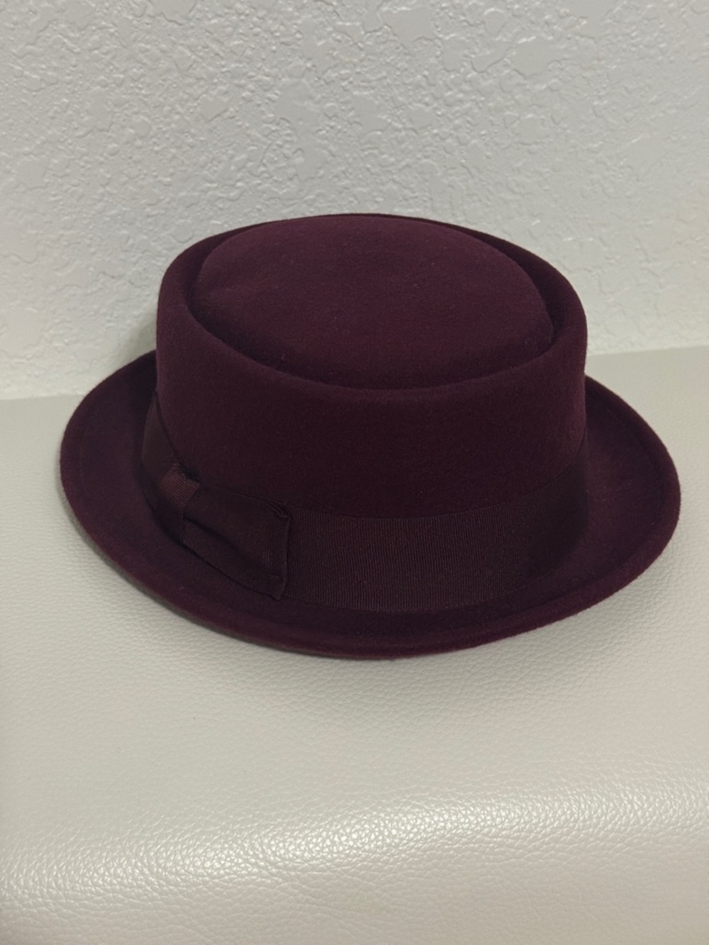 Plum Wool Felt Pork Pie Hat